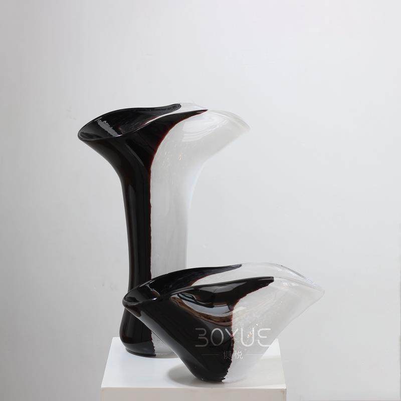 中古风创意水墨拼接大口琉璃花瓶摆件样板间民宿客厅软装花艺饰品,工业油品/胶粘/化学/实验室用品,其他实验室设备,淘宝优惠券,粉丝福利购,淘宝优惠卷