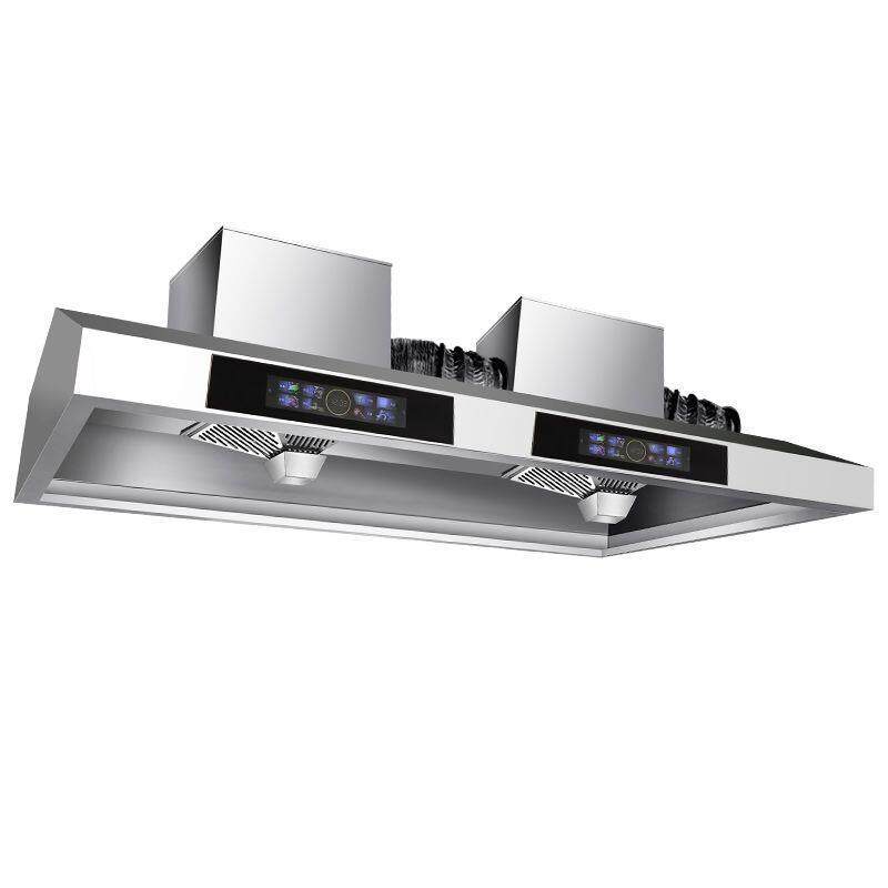 油烟机商用一体大吸力不锈钢排烟罩柴火灶家用饭店小型环保净化器