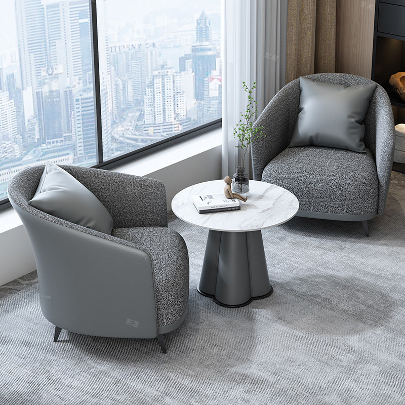 轻奢洽谈桌椅组合售楼处接待会客休闲沙发奶茶店岩板阳台小圆桌子,住宅家具,岩板餐桌,淘宝优惠券,粉丝福利购,淘宝优惠卷