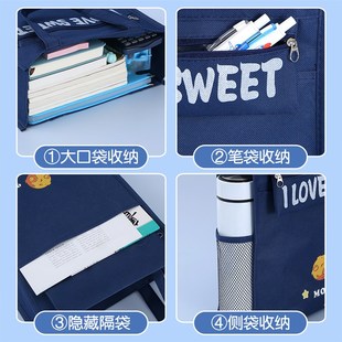 补习袋手提袋拎书袋小学生用男孩书包文件袋帆布美术袋补习班作业