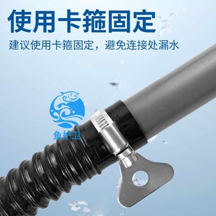 鱼缸pvc螺纹管波纹管加粗水管50mm毫米40 32大口径下水软管排水管