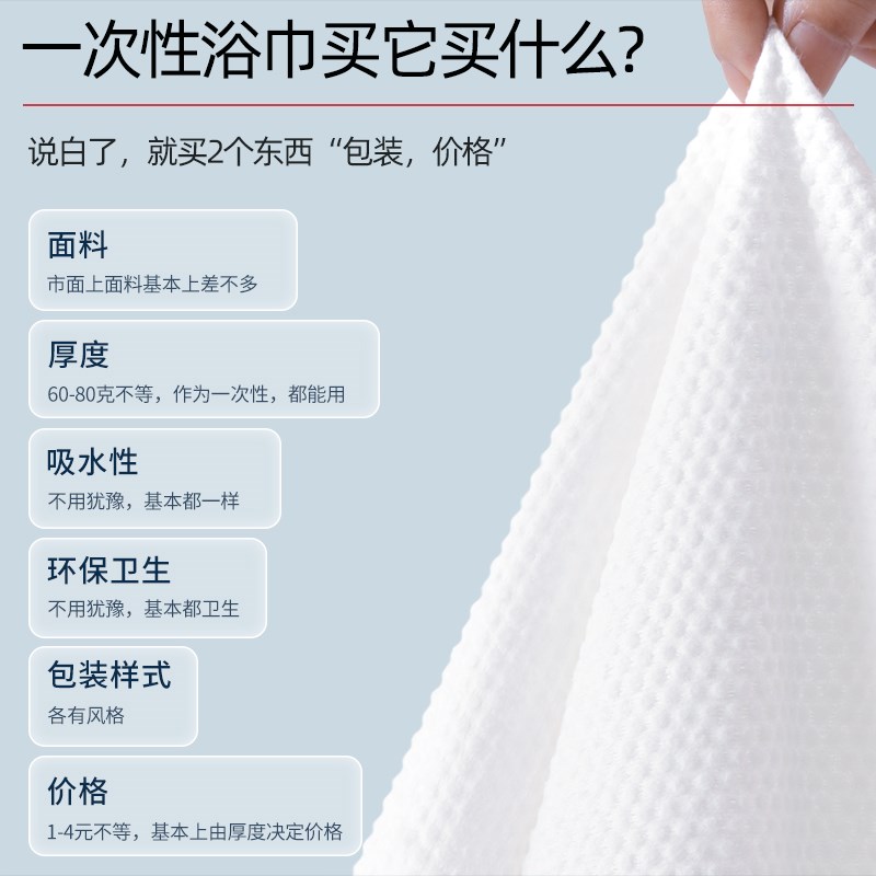 一次性浴巾毛巾压缩旅行单独包装加大加厚便携洗澡巾酒店套装