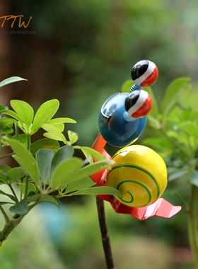 俏皮可爱户外铁艺小蜗牛挂饰摆件庭院幼儿园装饰小摆件