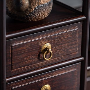 新桌面带抽屉博古架办公室茶具置物架茶壶架紫砂壶摆件展示收纳架