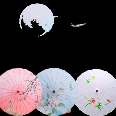 复古典绸布儿童表演出油纸伞道具旗袍走秀风筝误滇南映少舞蹈伞轻