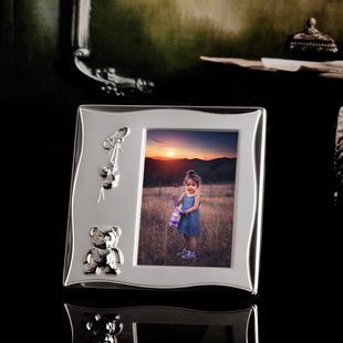 弗莱文茨金属相框4寸横竖欧式创意挂墙相框摆件照片摆台定制相框