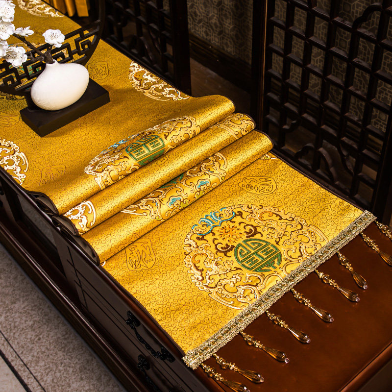 中式茶几桌垫电视柜桌布斗柜盖巾防尘台布长条桌旗布艺电视机柜布