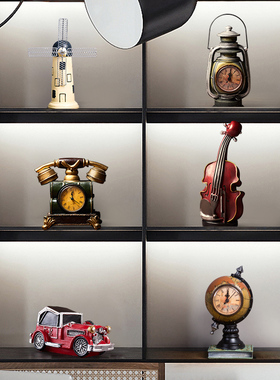 怀旧书柜家居小摆件美式服装店装饰品咖啡店橱窗复古书架道具摆设