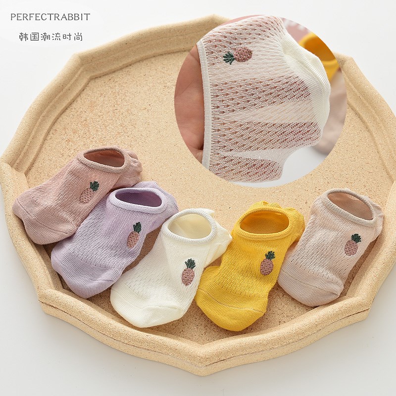 2024上新  nice公主范 女宝船袜浅口隐形 小女孩网眼袜夏薄