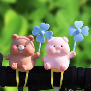 嘟嘟乐园电动车装 饰品风车摩托车 饰摆件自行车小配件可爱后视镜装