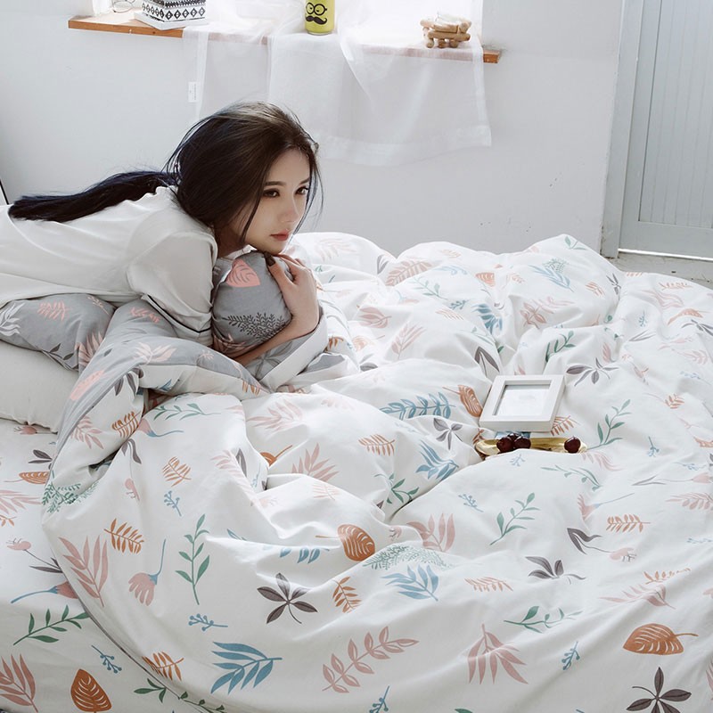 夏天被套纯棉单件220x240被罩2米2.3单/双人全棉布料学生宿舍