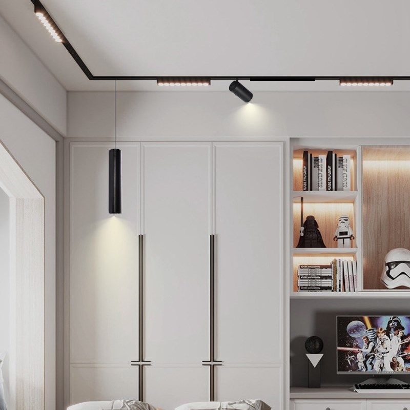 磁吸轨道灯明装暗装嵌入式无主灯客厅照明家用led射灯泛光线形灯,家装灯饰光源,轨道磁吸灯,淘宝优惠券,粉丝福利购,淘宝优惠卷