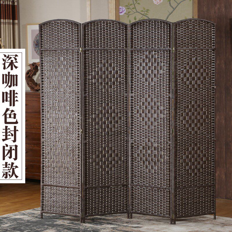 中式折叠屏风隔断客厅移动折屏经济型简易卧室办公遮挡家用玄关墙