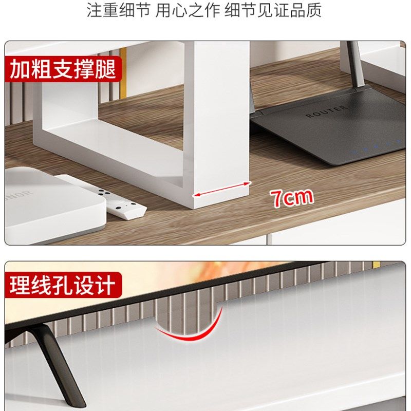 松木液晶电视机桌面增高架实木电视柜底座垫高抬高置物架加高架子