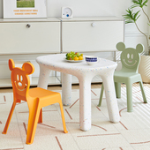 加厚北欧椅子小凳子幼儿园靠背椅网红餐椅塑料小椅子家用防滑板凳