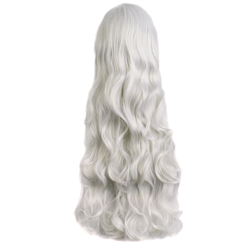 cos假发女长卷发齐斜刘海万用80cm浅灰色Lolita大波浪动漫全头套,美发护发/假发,演出假发,淘宝优惠券,粉丝福利购,淘宝优惠卷