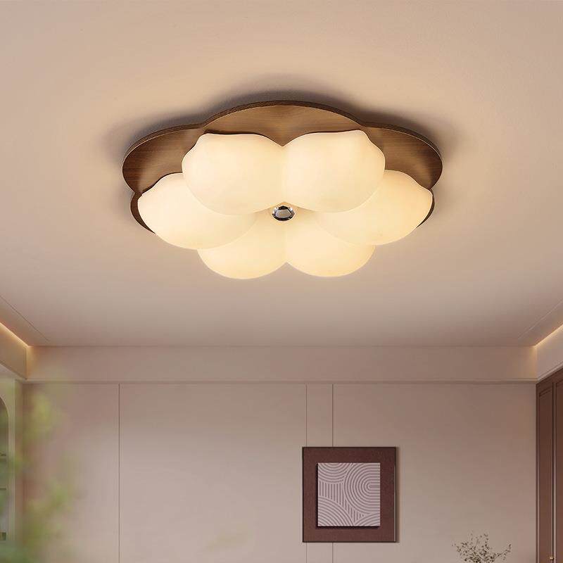 中古风卧室吸顶灯奶油风创意个性云朵现代简约护眼儿童房装饰灯具