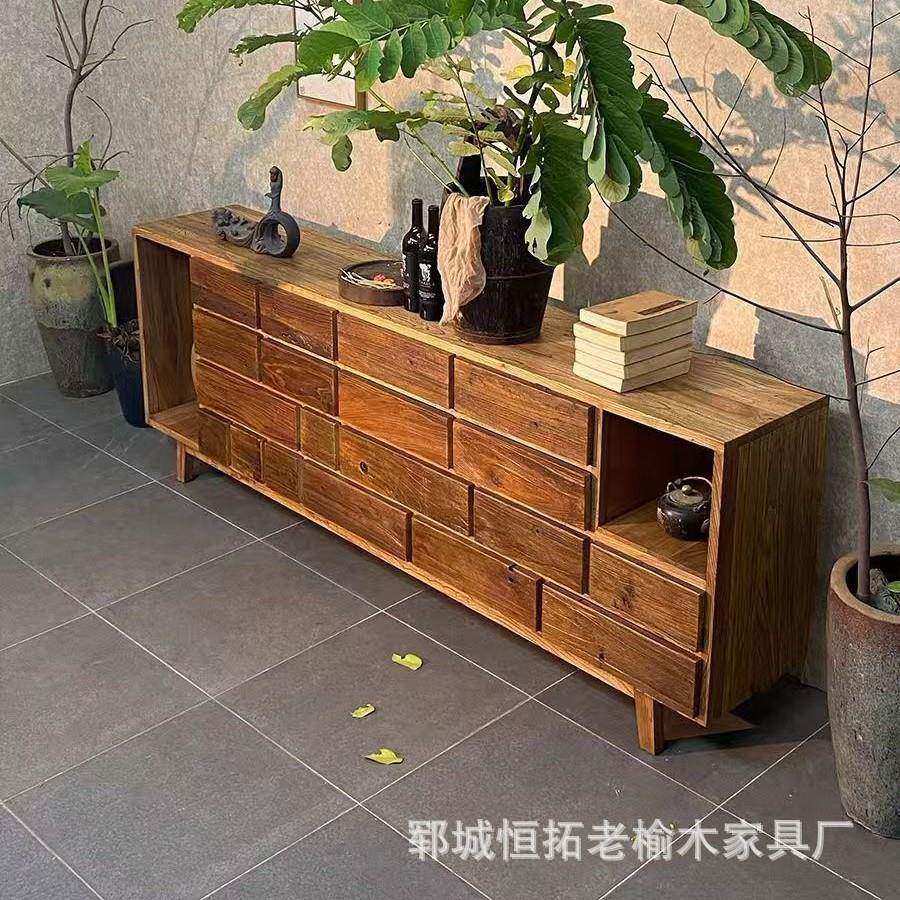 实木斗柜抽屉式收纳柜家用靠墙边柜多格整理柜原木矮柜