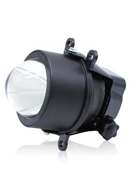 1D雾灯透镜LED3.0黑边三色LED雾灯透镜汽车灯泡改装蓝色玻璃镀膜