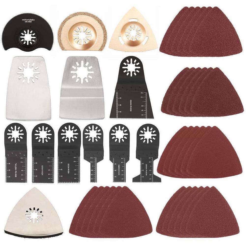 38件万用宝多功能机修边机锯片套件 木工摆动配件 闭合孔接头