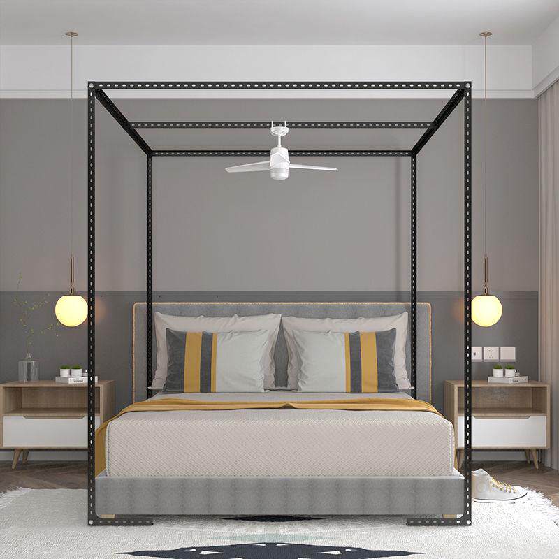 定制加粗可伸缩蚊帐2024轨道加厚杆年落地帘新款支架穿架子床家用