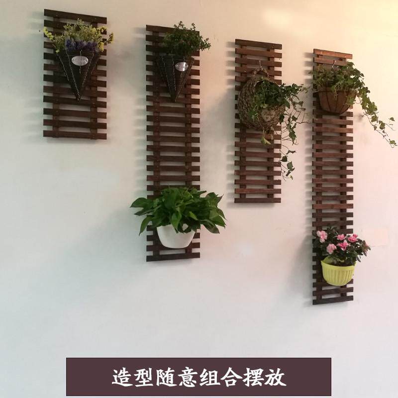 实木墙上壁挂花架庭院阳台室内装饰栅栏爬藤架墙面防腐木篱笆围栏