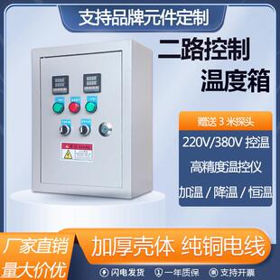 温度控制箱自动控温加热养殖通风机电伴热单独二路温控箱220/380V