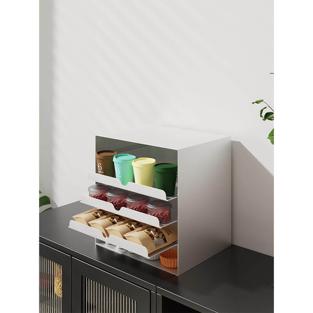 铁艺信盘办公家用桌面a4文件具资料化妆品棉置物收纳盒架柜抽屉式