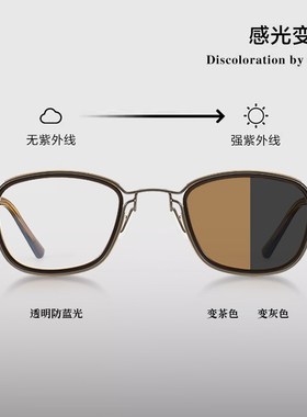 2024新款偏光太阳眼镜男复古茶色墨镜自动感光变色防紫外线带度数