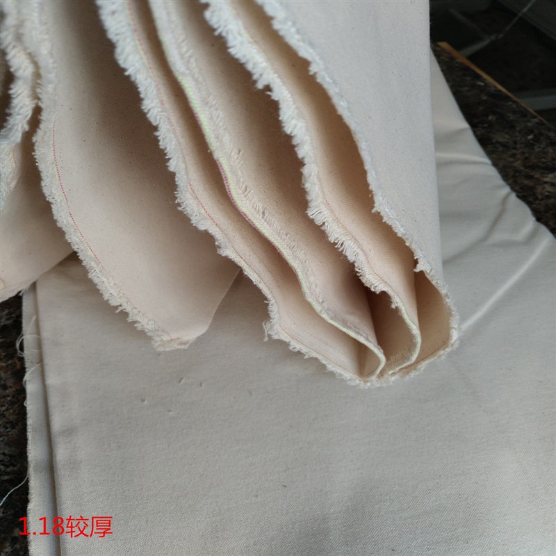 纯棉加厚帆布布料 涤纶防水帆布 帆布加工订定制做束口盐袋包套垫