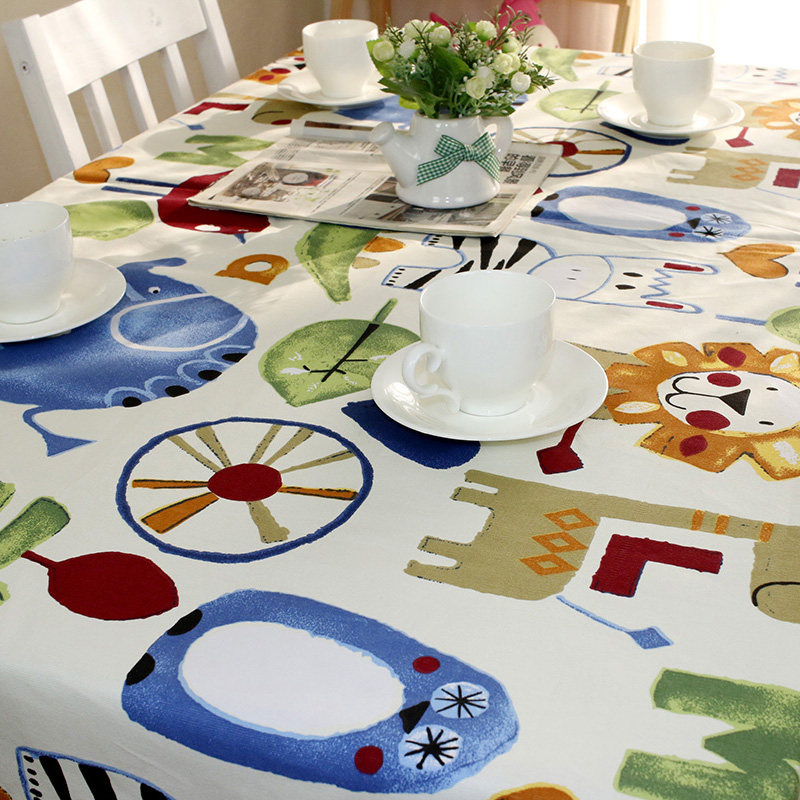 北欧布艺全棉田园风餐桌布卡通茶几盖巾小清新咖啡厅圆桌台布包邮,居家布艺,桌布,淘宝优惠券,粉丝福利购,淘宝优惠卷