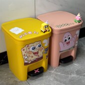 派大星垃圾桶卡通可爱高颜值家用客厅卧室脚踏式 带盖大容量卫生间