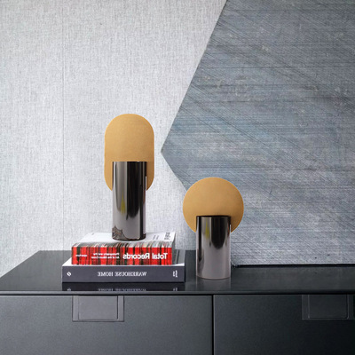 北欧金属圆筒花瓶客厅餐桌台面插花花器样板间家居软装饰品摆设