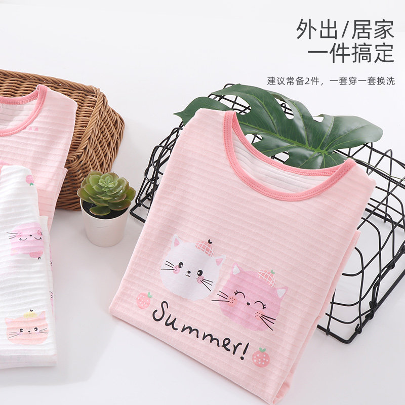 女童睡裙夏季薄款短袖睡衣2023新款儿童纯棉家居服女大童裙子母女,童装/婴儿装/亲子装,家居裙/睡裙,淘宝优惠券,粉丝福利购,淘宝优惠卷