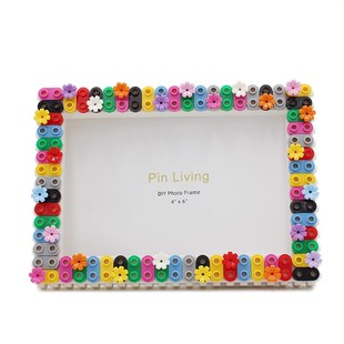 新款 拼忆小野花DIY儿童积木相框幼儿园手工礼品宝宝相册摆台