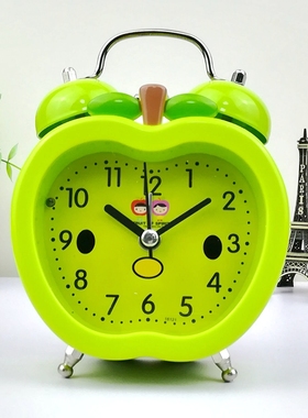 儿童创意红草莓小闹钟学生懒人闹钟简约可爱静音男女孩定时小闹钟