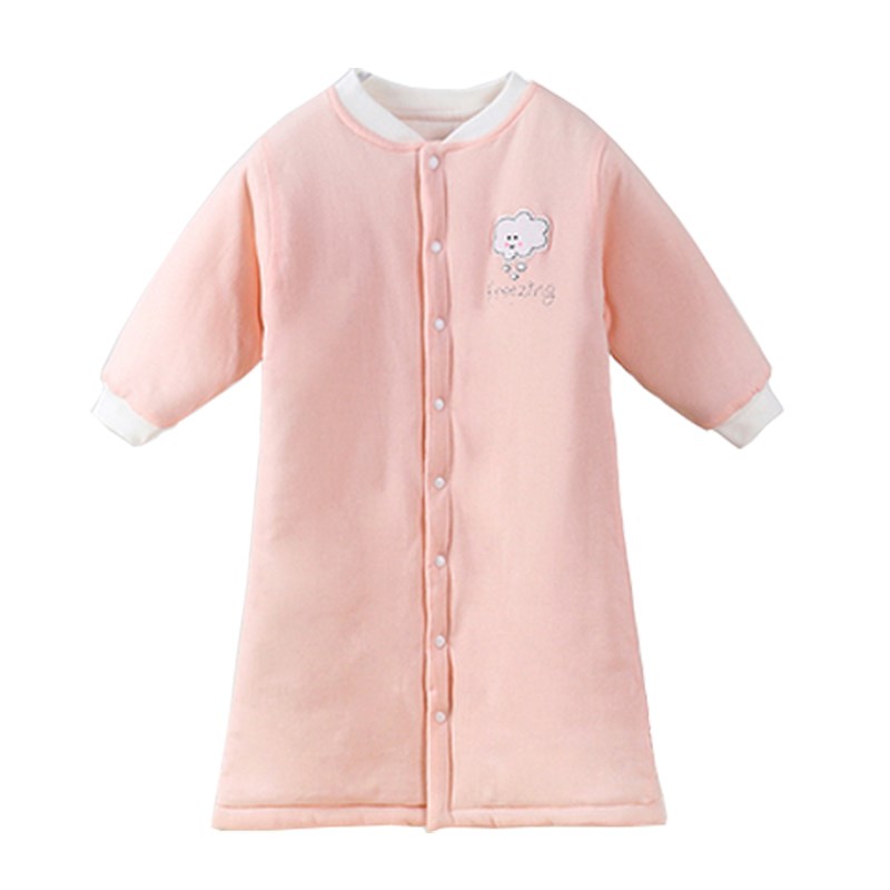 婴儿睡袍春秋薄款冬季保暖纯棉宝宝睡裙浴袍居家男女儿童连体睡衣