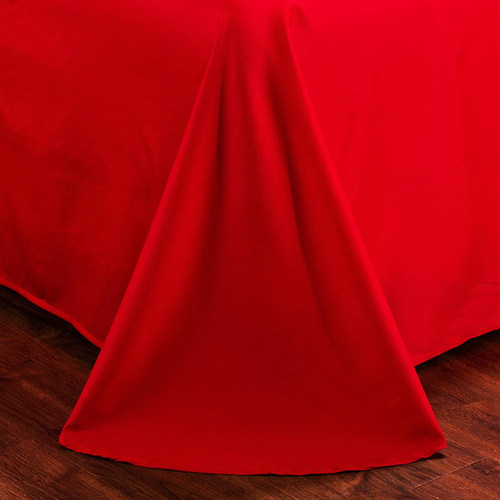 婚庆四件套全棉结婚纯棉大红色六七件套新婚房床上用品床单被套件