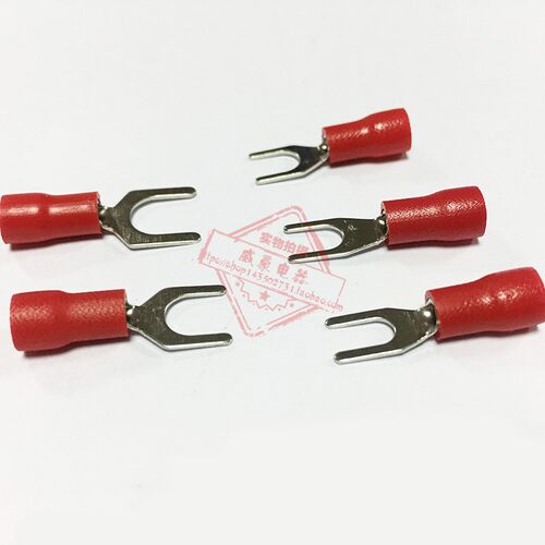 SV1.25-4 叉形U型Y型预绝缘接线端子线鼻子SV1-4黄铜SV1.5-4