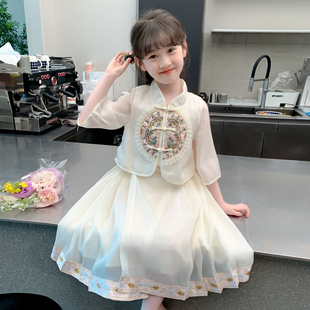 女童汉服2024新款夏装儿童夏款中式国风马面裙套装夏季女孩两件套