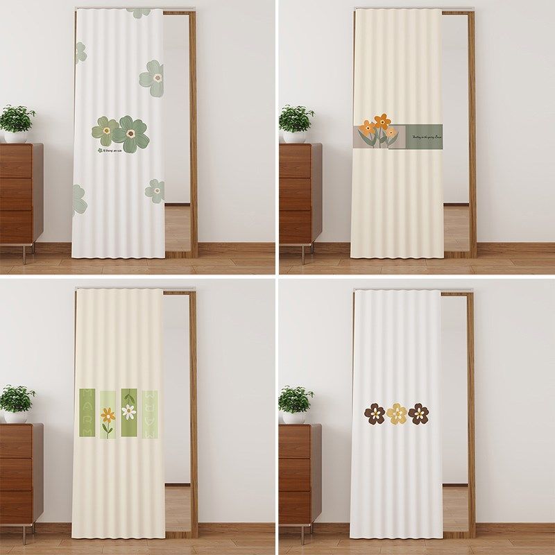 镜子遮挡帘全身化妆镜防尘布落地穿衣镜帘子免打孔遮挡帘遮丑神器,居家布艺,门帘,淘宝优惠券,粉丝福利购,淘宝优惠卷