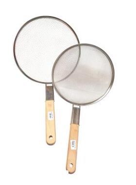 HT31cm方木柄宽边爪篱（短柄）粗网