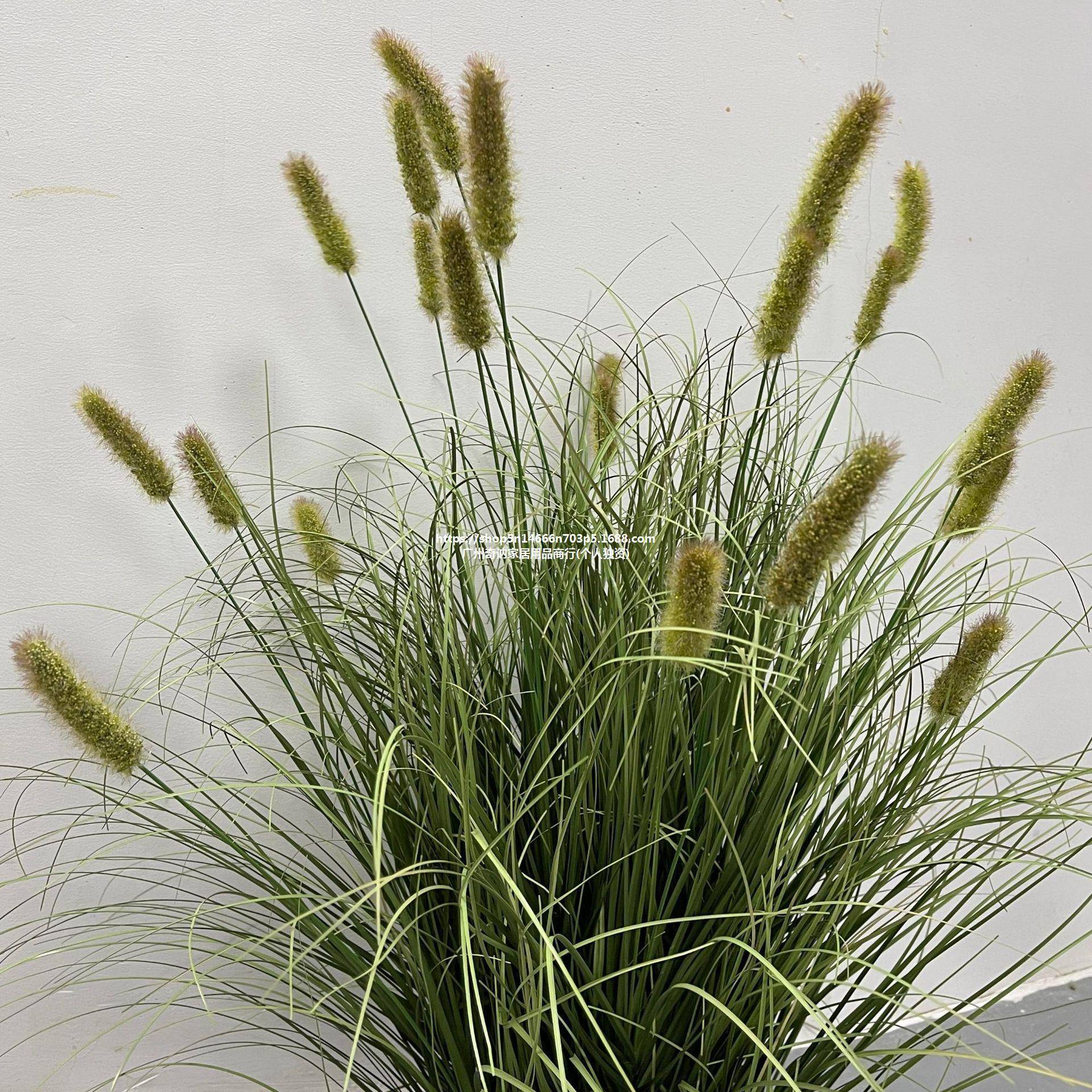 仿生毛毛虫草团狗尾巴草仿真绿植大盆栽高级感婚庆花材洋葱草自然