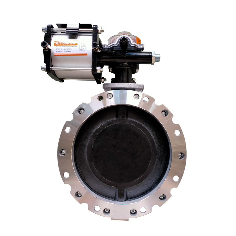气动调节控制粉尘蝶阀粉体粉料水泥铸铁板法兰阀门dn100 150 200