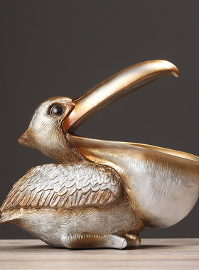 北欧鹈鹕创意小摆件客厅卧室家居装饰品鞋柜玄关放钥匙收纳摆设