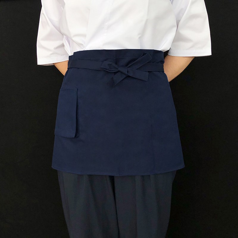 酒店厨师围裙男女过膝中长款围腰半身裙餐厅厨房咖啡服务员工作服