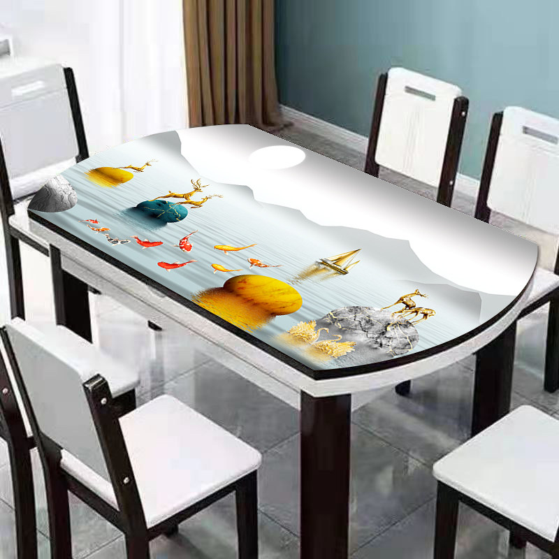 皮革桌布防水防油餐桌椭圆形免洗餐垫圆形不透明盖布可裁剪台布,居家布艺,桌布,淘宝优惠券,粉丝福利购,淘宝优惠卷