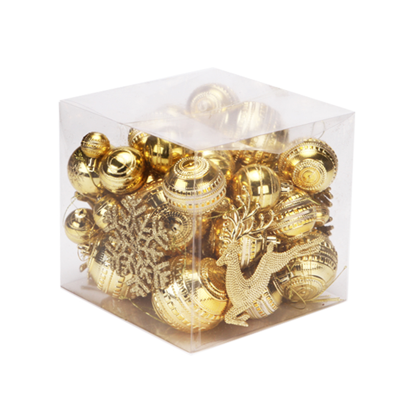 耶诞节装饰品多多包桶装彩球耶诞树小挂件配件挂饰亮光球耶诞球