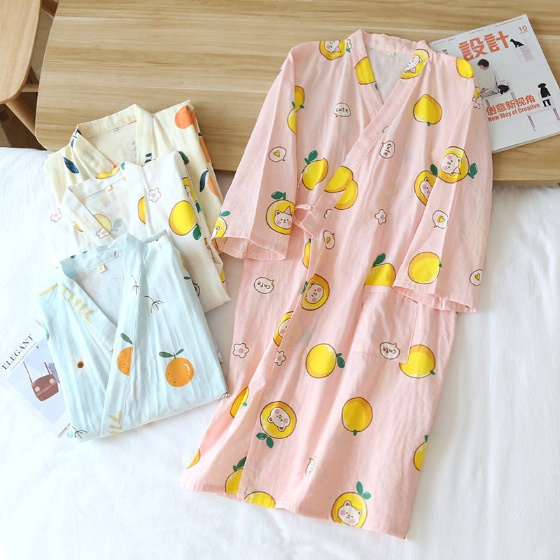 和服袍纯棉薄款纱布全棉男女浴衣睡衣甚平睡袍春秋夏宽松系带睡裙,女士内衣/男士内衣/家居服,睡袍/浴袍,淘宝优惠券,粉丝福利购,淘宝优惠卷