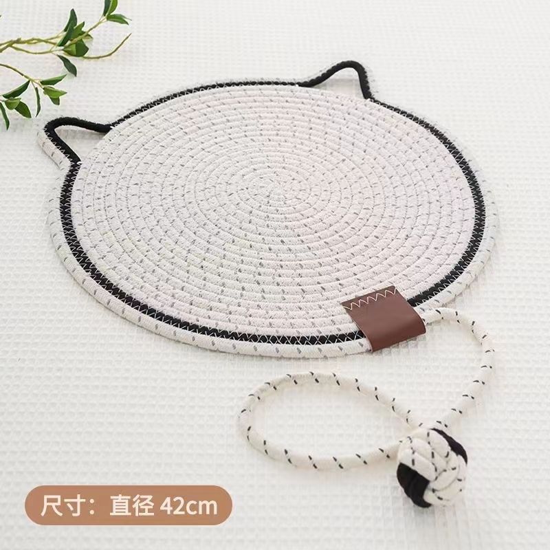 棉绳编织猫抓垫猫咪磨爪子垫子睡垫夏季幼猫不掉屑猫抓板耐抓耐磨